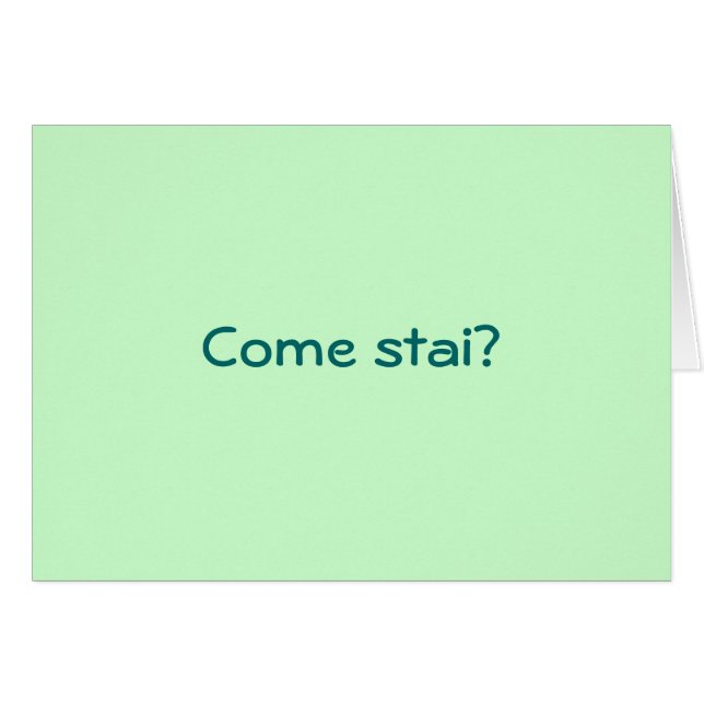 COMA STAI?KOMMEN VANNO LE COSE? WIE R U ITALIENISC (Vorderseite (Horizontal))