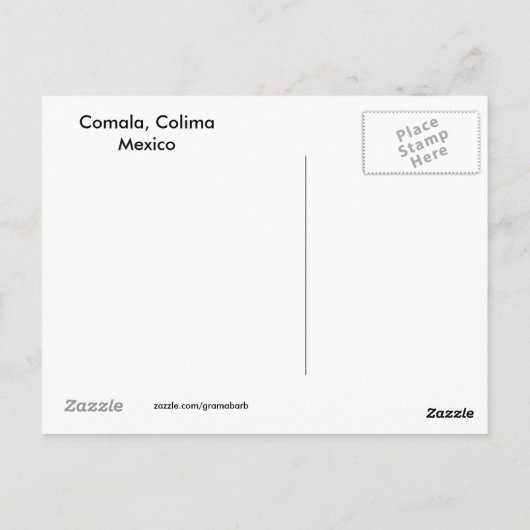 Comala, Colima, Mexiko Postkarte (Rückseite)