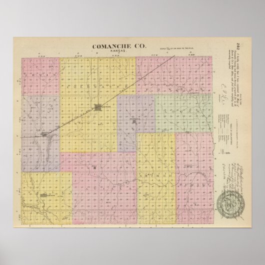 Comanche Landkreis, Kansas Poster (Vorne)