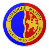 Comanche Nation Flag Keramikknauf (Vorderseite)