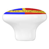 Comanche Nation Flag Keramikknauf (Seitenansicht)