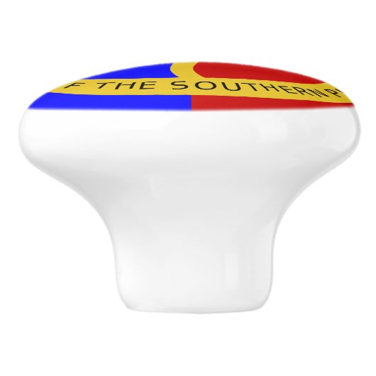 Comanche Nation Flag Keramikknauf (Seitenansicht)