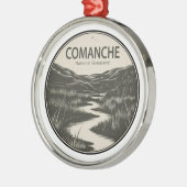 Comanche National Grassland Colorado Stream Ornament Aus Metall (Links)