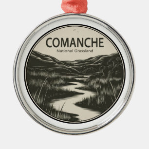 Comanche National Grassland Colorado Stream Ornament Aus Metall