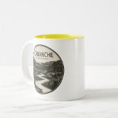 Comanche National Grassland Colorado Stream Zweifarbige Tasse (Vorderseite Links)