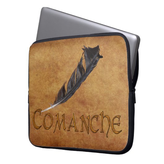 COMANCHE Native American Fether Laptop Sleeve (Vorderseite Links)