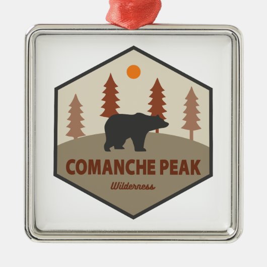 Comanche Peak Wilderness Colorado Bär Ornament Aus Metall (Vorne)