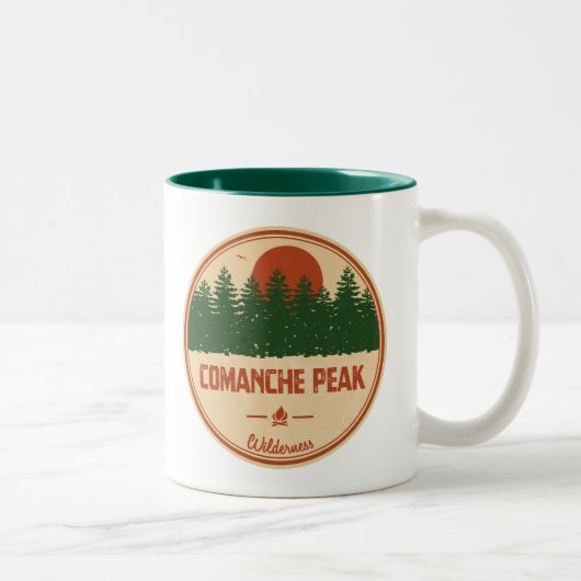 Comanche Peak Wilderness Colorado Zweifarbige Tasse (Rechts)
