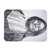 Comanche Tribesman, 1872 (b/w Foto) Magnet (Horizontal)