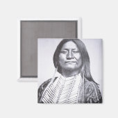 Comanche Tribesman, 1872 (b/w Foto) Magnet (Vorderseite/Rückseite)