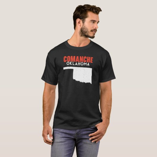 Comanche USA State America Travel Oklahoman T-Shirt (Vorne ganz)