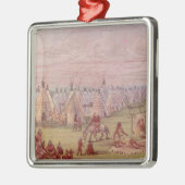 Comanchee Dorf Silbernes Ornament (Links)