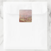Comanchee Village Quadratischer Aufkleber (Tasche)