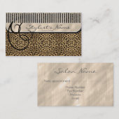 Comb and Curls Leopard ID319 Terminkarte (Vorne/Hinten)
