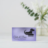 Comb Dog Grooming Logo | Tierpflege Visitenkarte (Stehend Vorderseite)