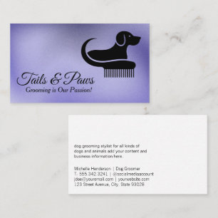 Comb Dog Grooming Logo   Tierpflege Visitenkarte