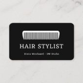 Comb Hair Stylist Friseur Flat Loyalty Card Treuekarte (Vorderseite)