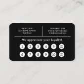 Comb Hair Stylist Friseur Flat Loyalty Card Treuekarte (Rückseite)