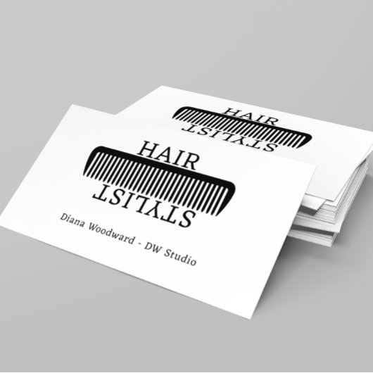 Comb Hair Stylist Friseur Flat Visitenkarte