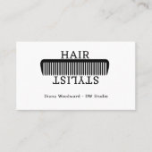 Comb Hair Stylist Friseur Flat Visitenkarte (Vorderseite)