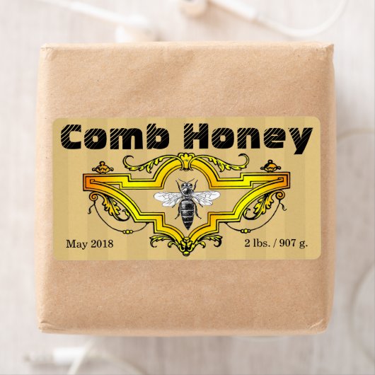 Comb Honey Stpes Label (Insitu)