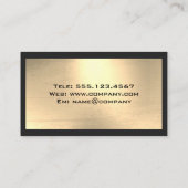 Comb-Logo der Schere | Gold-Metallic-Hintergrund Visitenkarte (Rückseite)