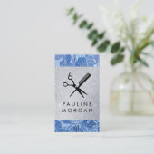 Comb-Logo der Schere | Hair Stylist Visitenkarte (Stehend Vorderseite)