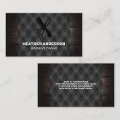 Comb-Logo der Schere | Holztastengewebe Visitenkarte (Vorne/Hinten)