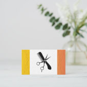 Comb-Logo der Schere | Muster moderner Kunst Terminkarte (Stehend Vorderseite)