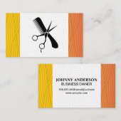 Comb-Logo der Schere | Muster moderner Kunst Terminkarte (Vorne/Hinten)