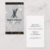 Comb-Logo der Schere | Schwarzer Marmor | BLUME Visitenkarte (Vorne/Hinten)