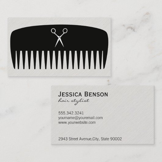 Comb & Shears Visitenkarte (Vorne/Hinten)