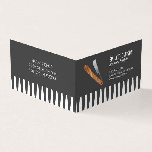 Comb und Razor Visitenkarten (Vorderseite)