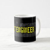 Combat Engineer Subdued American Flag Kaffeetasse (VorderseiteRechts)