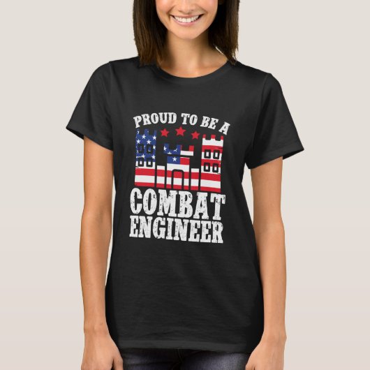 Combat Engineering Corps of Engineers Proud Combat T-Shirt (Vorderseite)