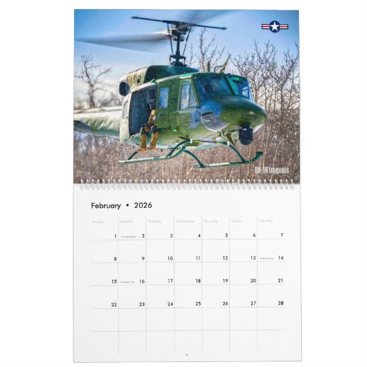 COMBAT HUEY - UH-1-Hubschrauber Kalender (Feb 2026)