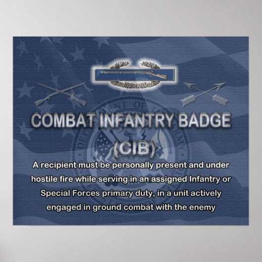Combat Infantry Badge (CIB) Poster (Vorne)