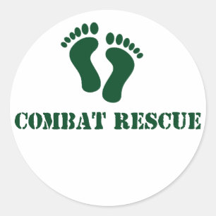 Combat Rescue-Aufkleber Runder Aufkleber