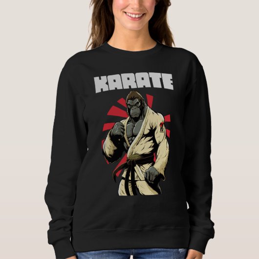 Combat Sports Karate Gorilla 1 Sweatshirt (Vorderseite)