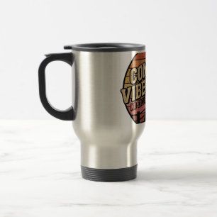 Combat Vibes Only Vintage-Sonnenuntergang MMA Reisebecher