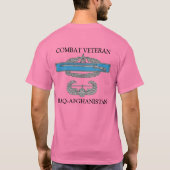 CombatInfBadge2Awd, aab, COMBAT VETERAN, IRAQ-A... T-Shirt (Rückseite)