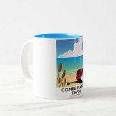 Combe Martin Devon Zweifarbige Tasse (Vorderseite Links)