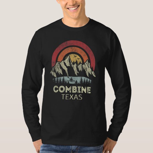 Combine Texas Mountain Sunset Sunrise Kayaking T-Shirt (Vorderseite)