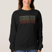 Combined Locks Wisconsin Combined Locks WI Retro V Sweatshirt (Vorderseite)