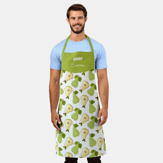 Combined pattern of open and whole pears schürze (Getragen)