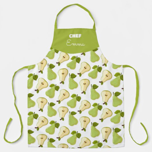 Combined pattern of open and whole pears schürze (Vorderseite)