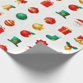 Combining the vibrant Christmas icons  Geschenkpapier (Ecke)