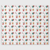Combining the vibrant Christmas icons Wrapping Pap Geschenkpapier (Flach)