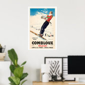 Comblou Skilift Frankreich Vintage Skiposter Poster (Heimbüro)
