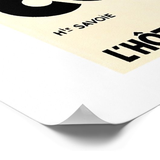 Combloux, Chemins de Fer Francias, Skiposter Poster (Ecke)